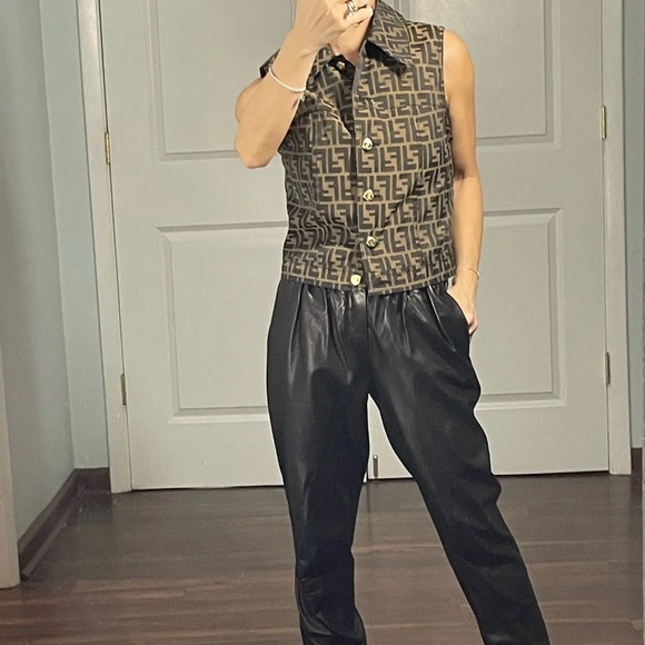 Fendi Jeans Cropped Jacket Vest size IT40 - Picture 3 of 17